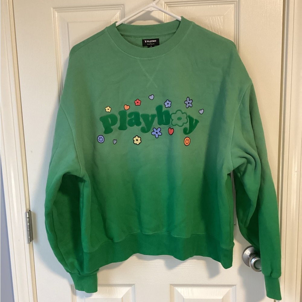 Green Playboy crewneck sweatshirt by PacSun-size small